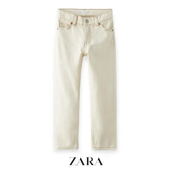 ZARA Kids | Ecru | ORIGINAL FIT JEANS - Picture 1 of 6